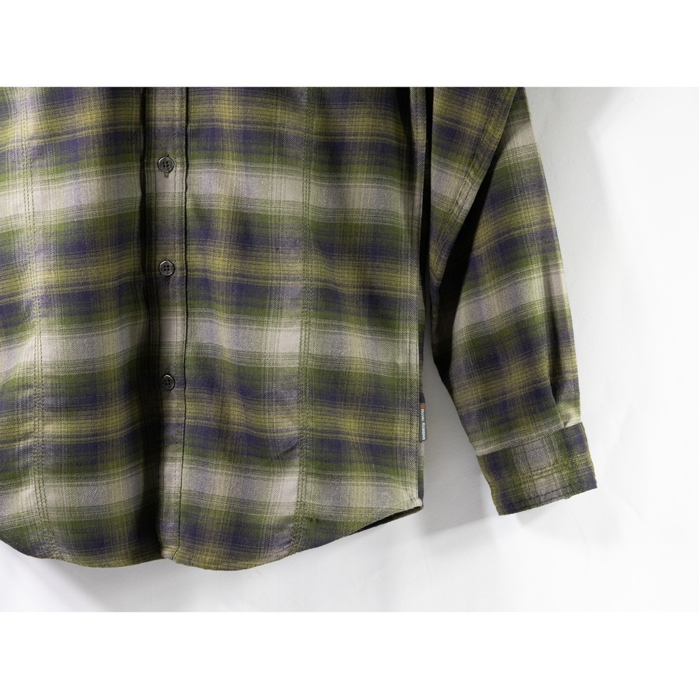Royal Robbins Mens Plaid Flannel Shirt Green Navy Blue Long Sleeve Small Regular - Picture 2 of 8